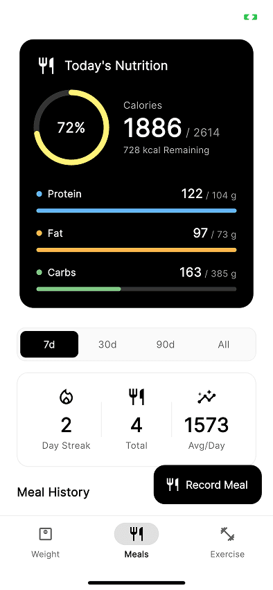 Fitlog AI App - Screen 1